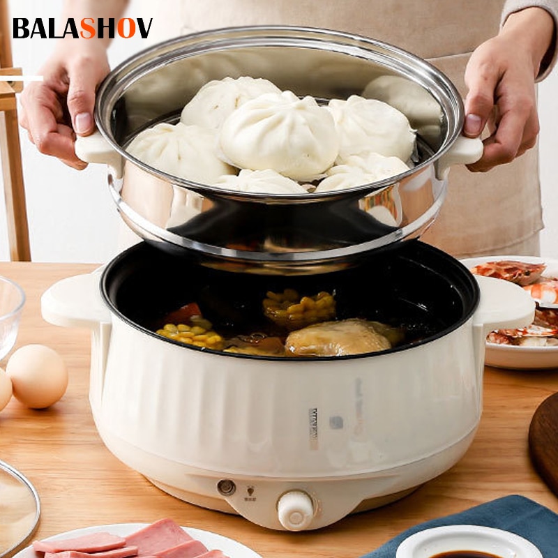 Crepe Pan Nonstick - 220V çok ocaklar tek/çift katmanlı elektrikli