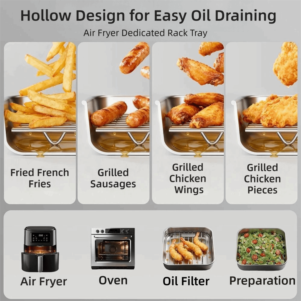 Home Cooking Meals - Taşınabilir Yuvarlak Kare Pişirme Rafı 304