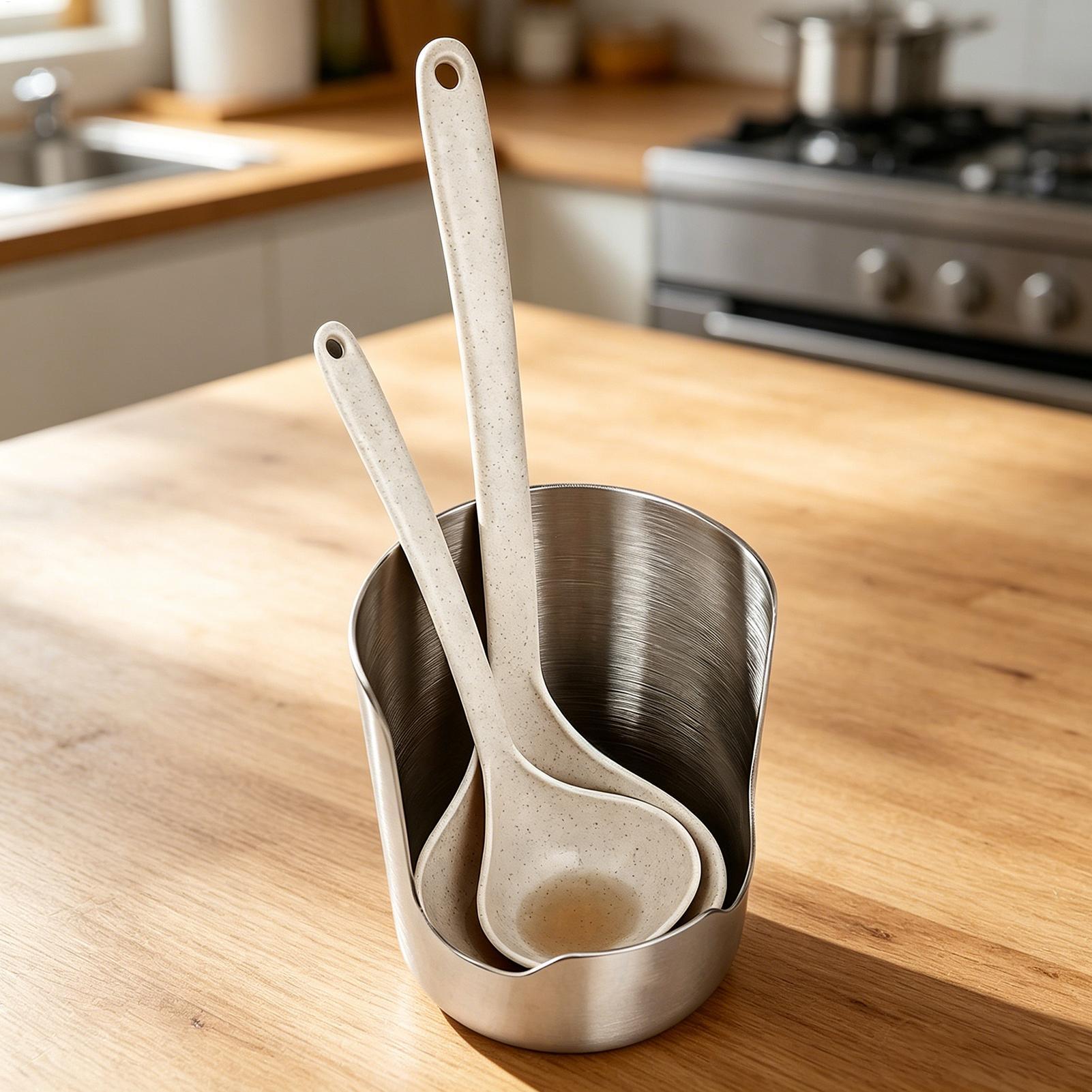 Home Cooking Meals - Paslanmaz Çelik Kaşıklık Düzenleyici Mutfak Kaşıklık