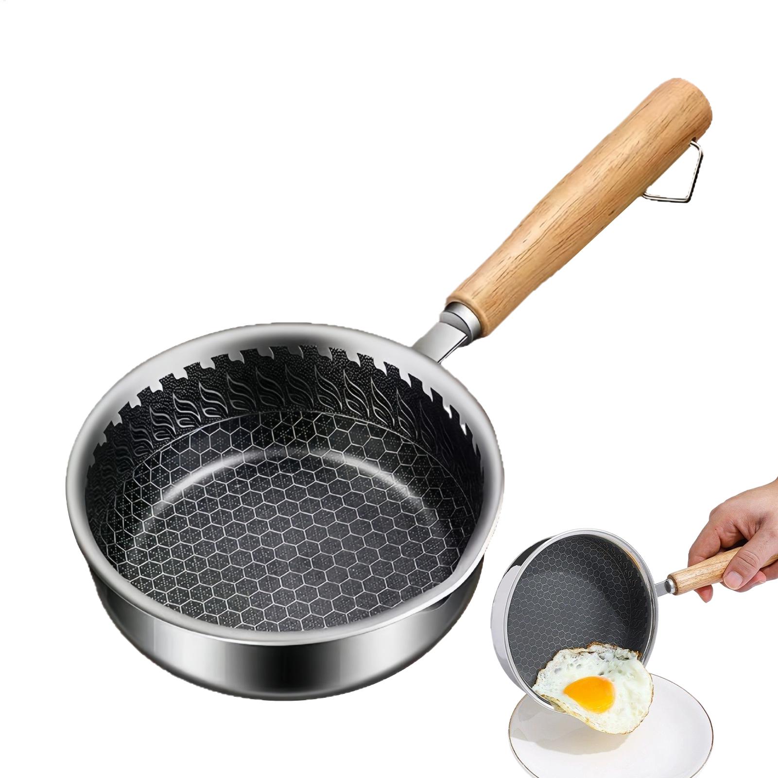 Crepe Pan Nonstick - Yapışmaz Mini Tava Ahşap Saplı Tava