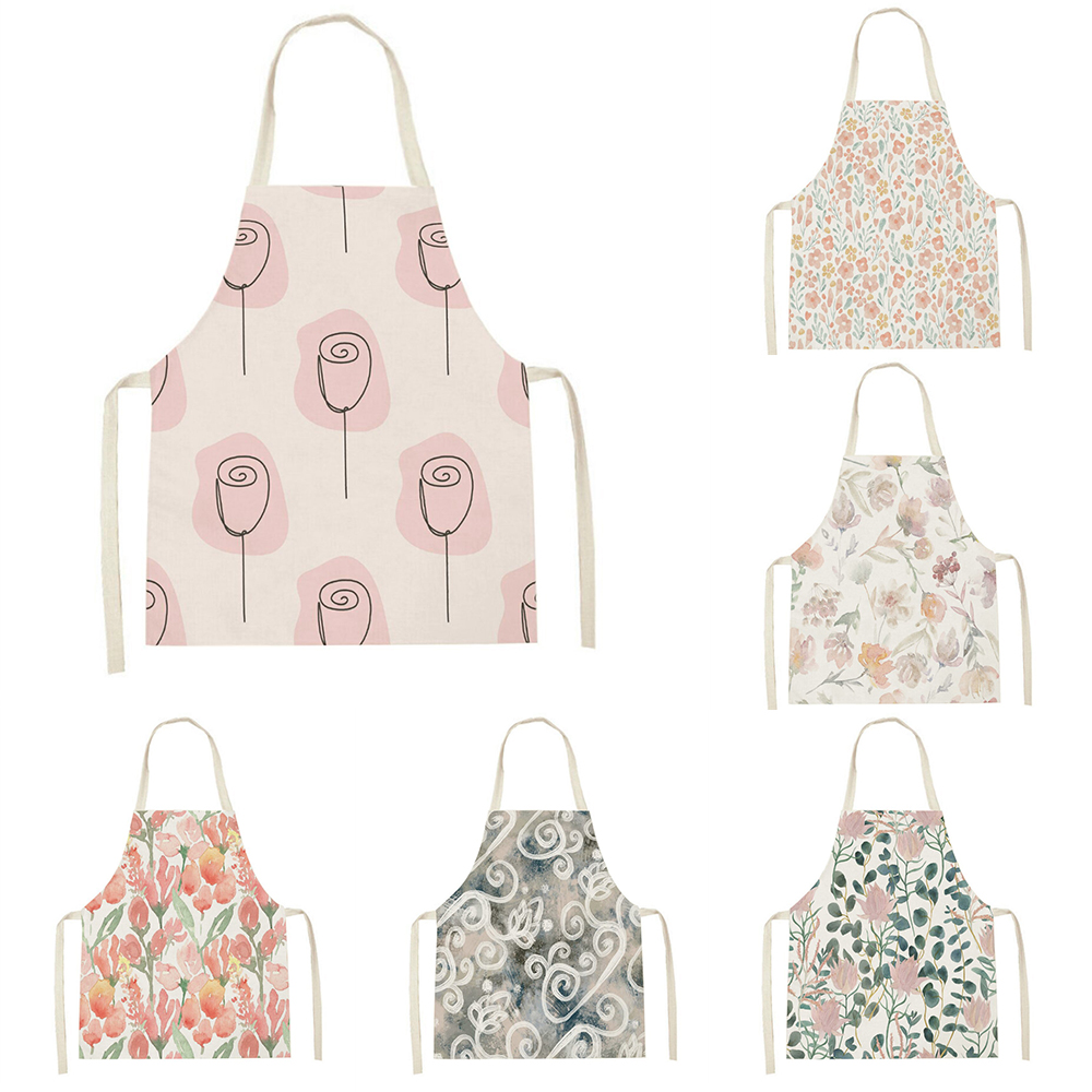 Home Cooking Meals - Pembe lale mutfak önlüğü Temizleme çiçek
