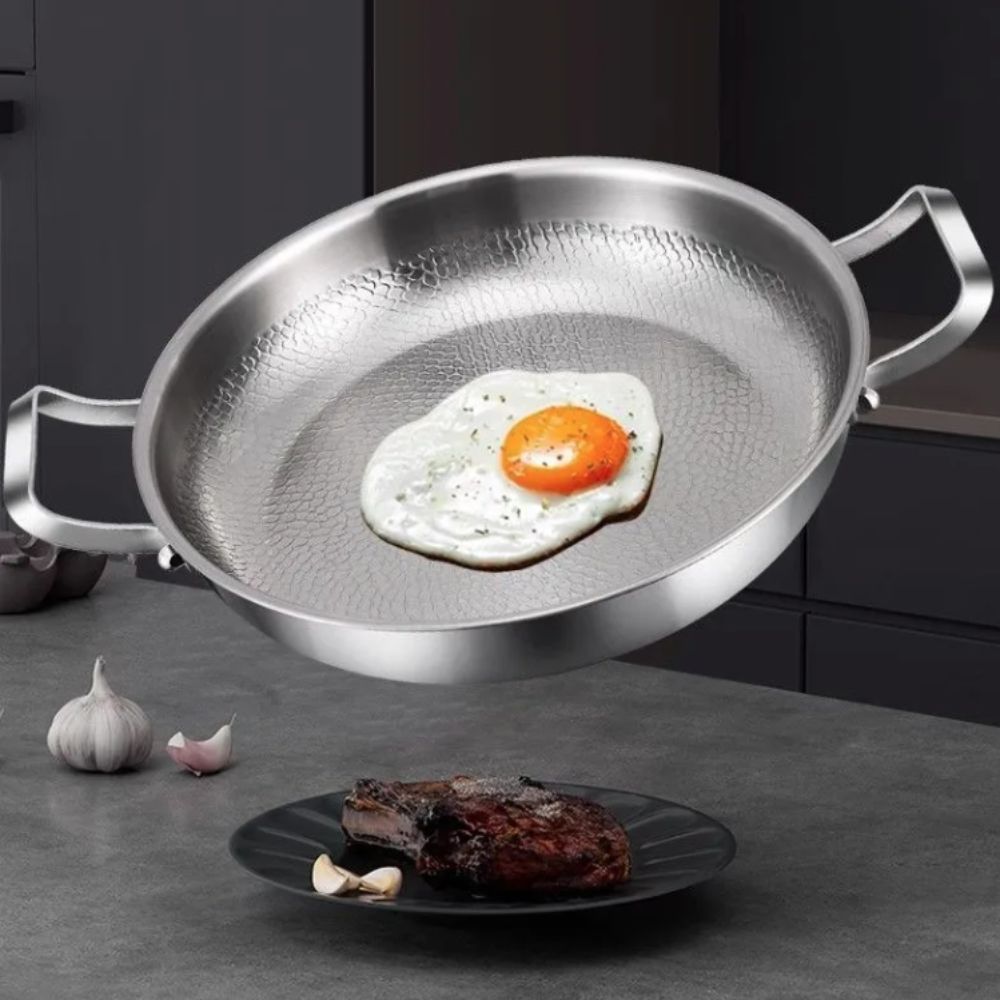 Crepe Pan Nonstick - Dayanıklı Titanyum Alaşımlı Çift Kulaklı Yapışmaz