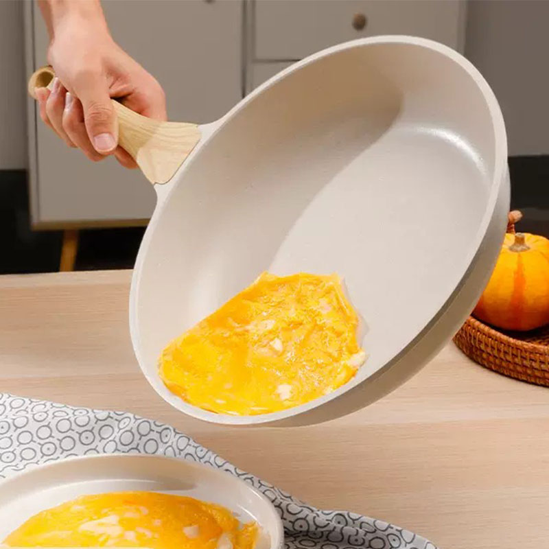 Home Cooking Cookbook - Dayanıklı yapışmaz Wok kızartma tavası seramik