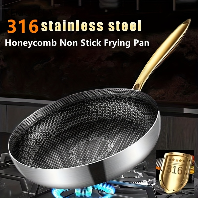 Home Cooking Cookbook - 316 Paslanmaz Çelik Kızartma Tavası Wok