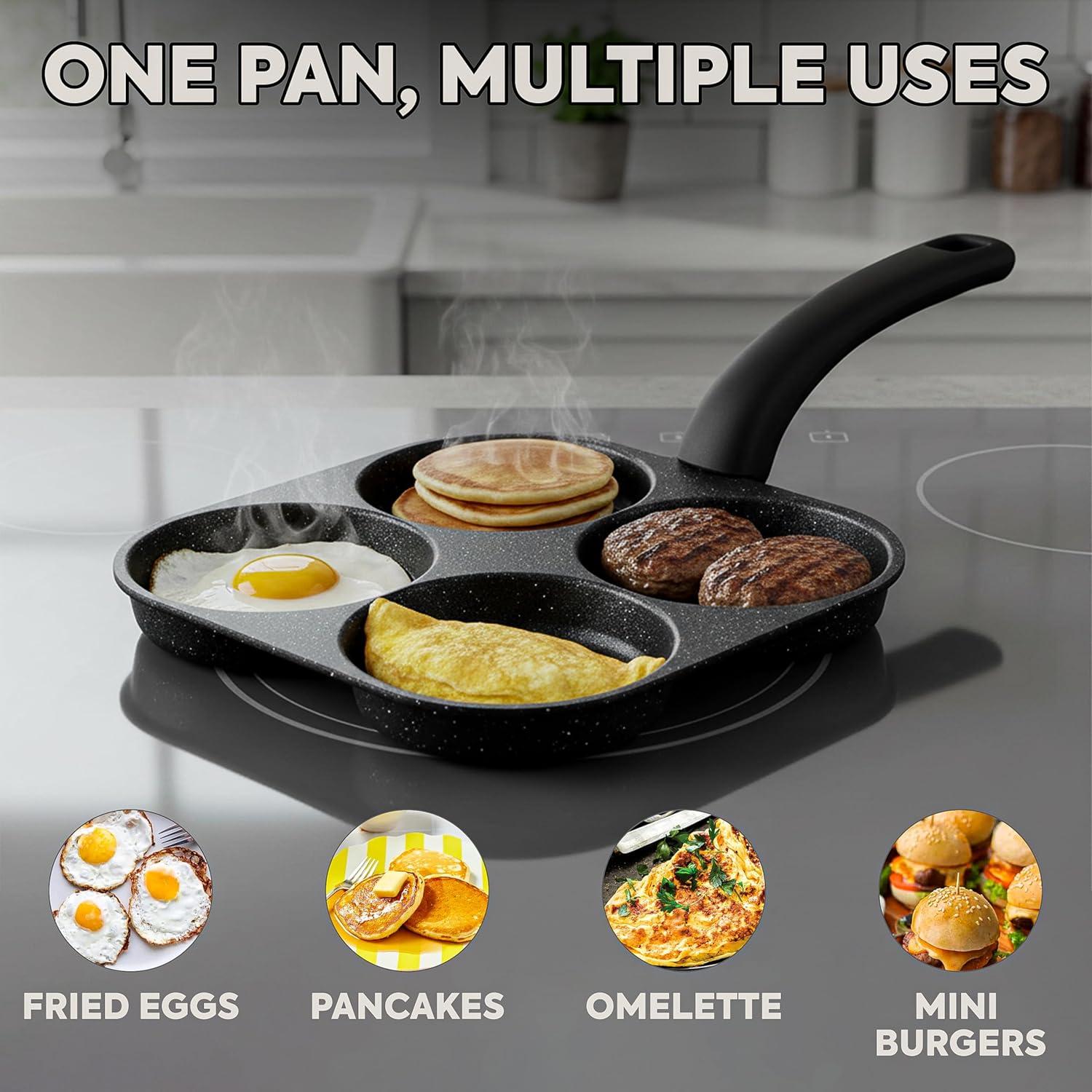 Crepe Pan Nonstick - Yumurta kızartma tavası yapışmaz gözleme tavası