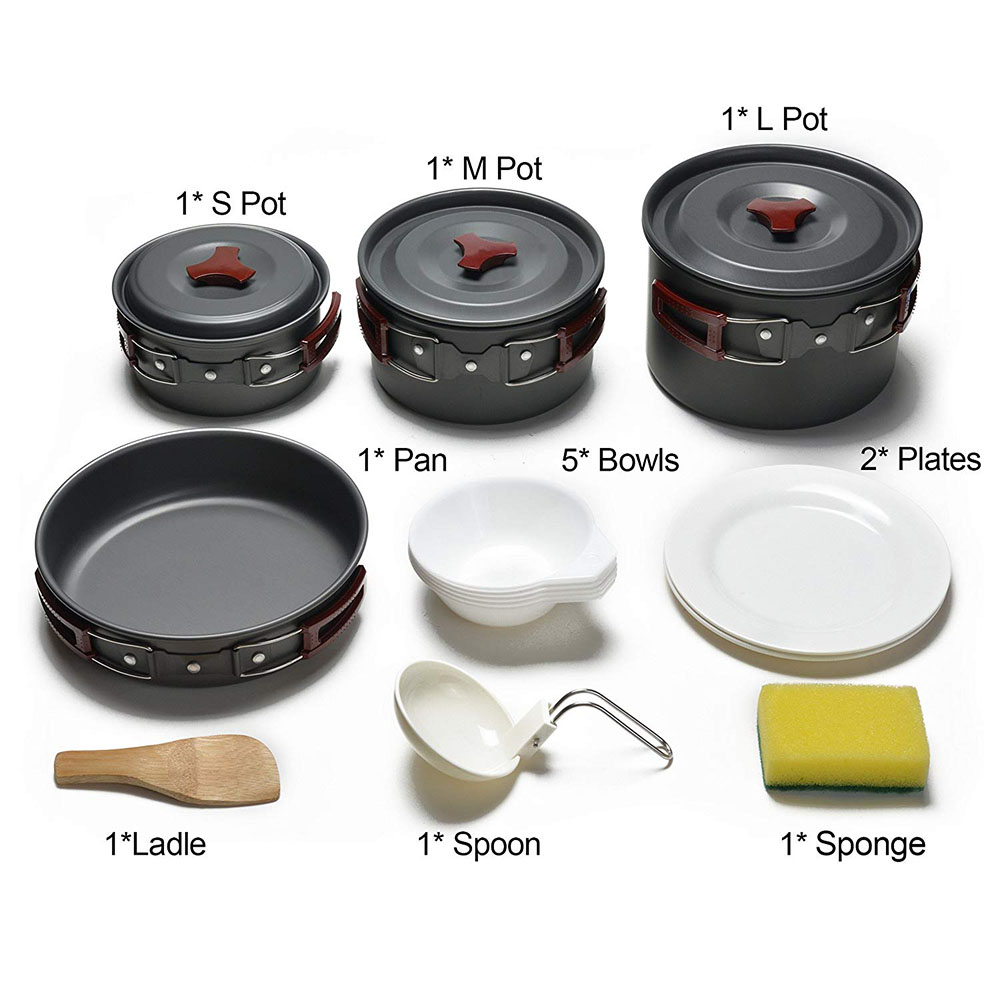 Açık Kamp Tencere Seti Yapışma - Crepe Pan Nonstick incelemesi ve fiyatı