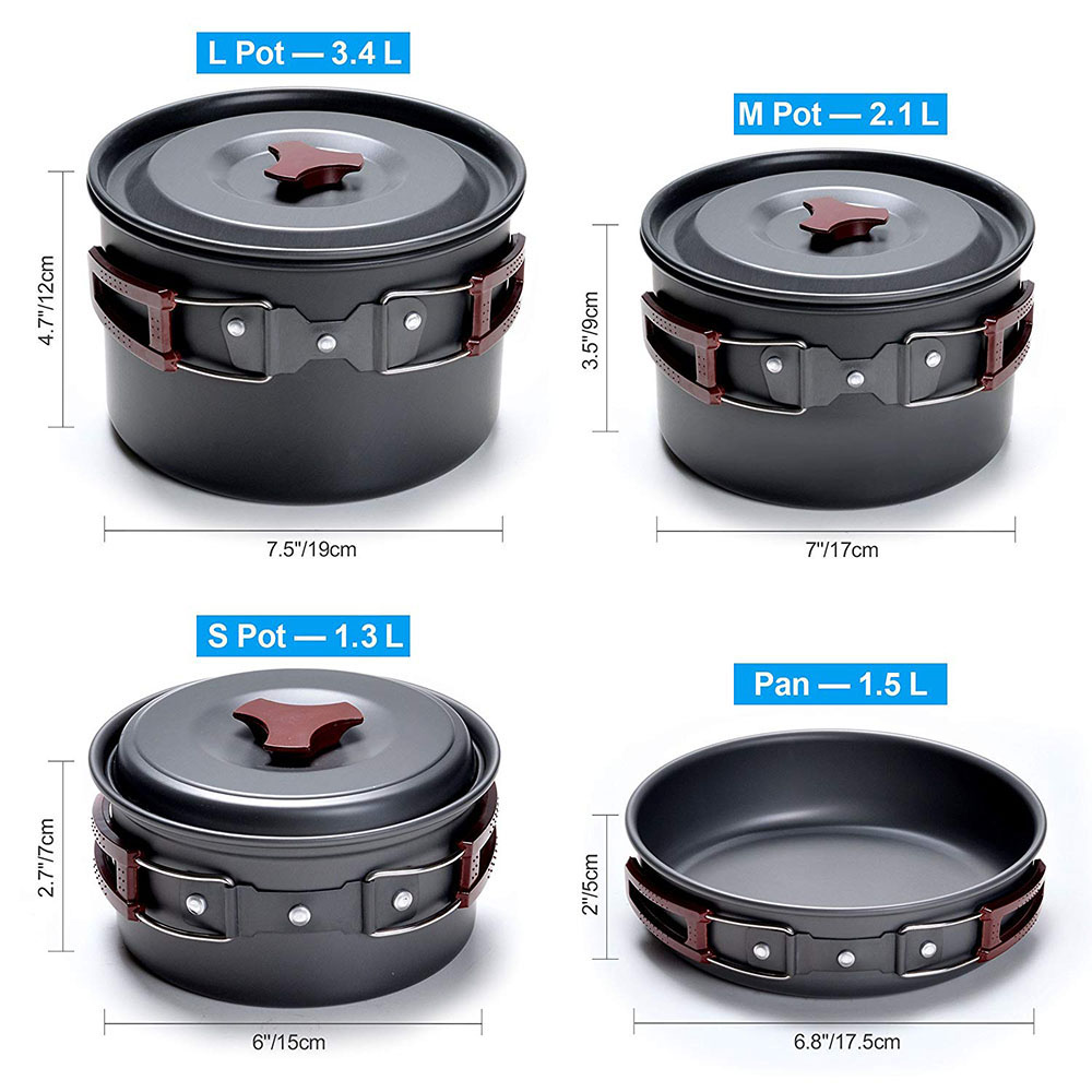 Açık Kamp Tencere Seti Yapışma - Crepe Pan Nonstick incelemesi ve fiyatı